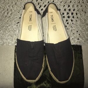 TOMS Black Slip-On Shoes